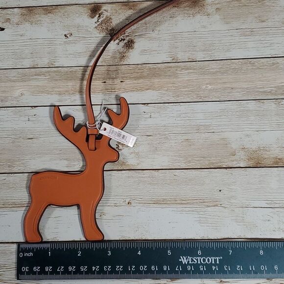 NEW NWT COACH Remade Reindeer Bag Charm Keychain Accessory - Picture 8 of 8